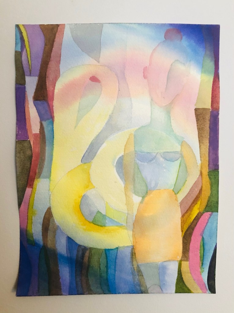 Rose Burlingham Watercolors, 2023, 8"x 10", watercolor on Indian paper