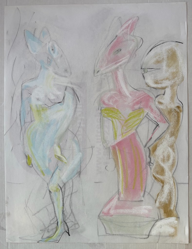 Rose Burlingham art : pastel on paper