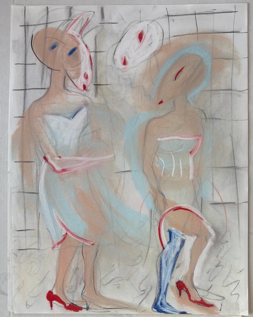 Rose Burlingham art : pastel on paper