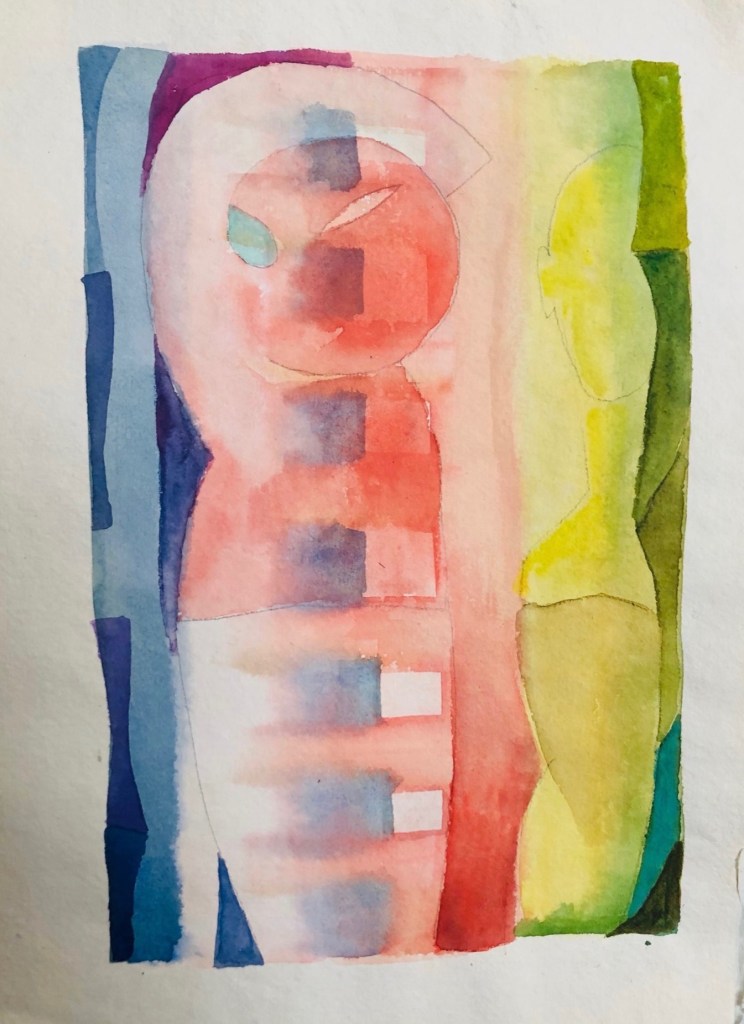 rose burlingham Watercolors, 2023, 8"x 10", watercolor on Indian paper